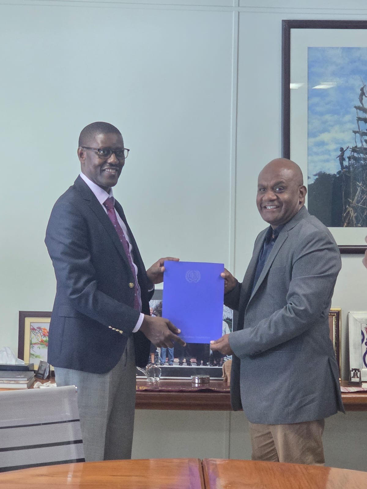 Presentation of Credentials from H.E Mr. Martin Wandera, Director of ILO Office for the Pacific Island Countries to the Acting Director General of the Ministry of Foreign Affairs